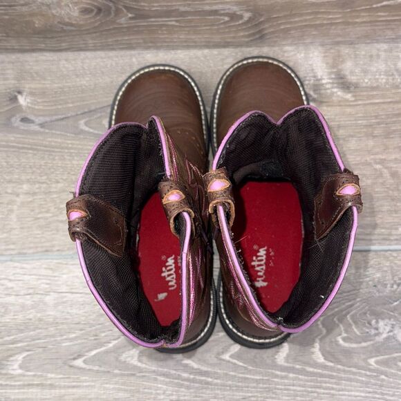 Justin Gypsy Gemma Brown Leather Women’s Sz 9B Western Round Toe Cowgirl Boots - Picture 5 of 13